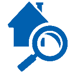 Icon of a newly constructed house receiving thorough home inspection services 